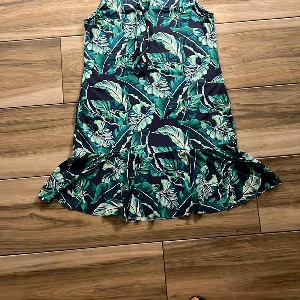 Tommy Bahama Breezy Palm split neck tropical print cover-up - Picture 5 of 5